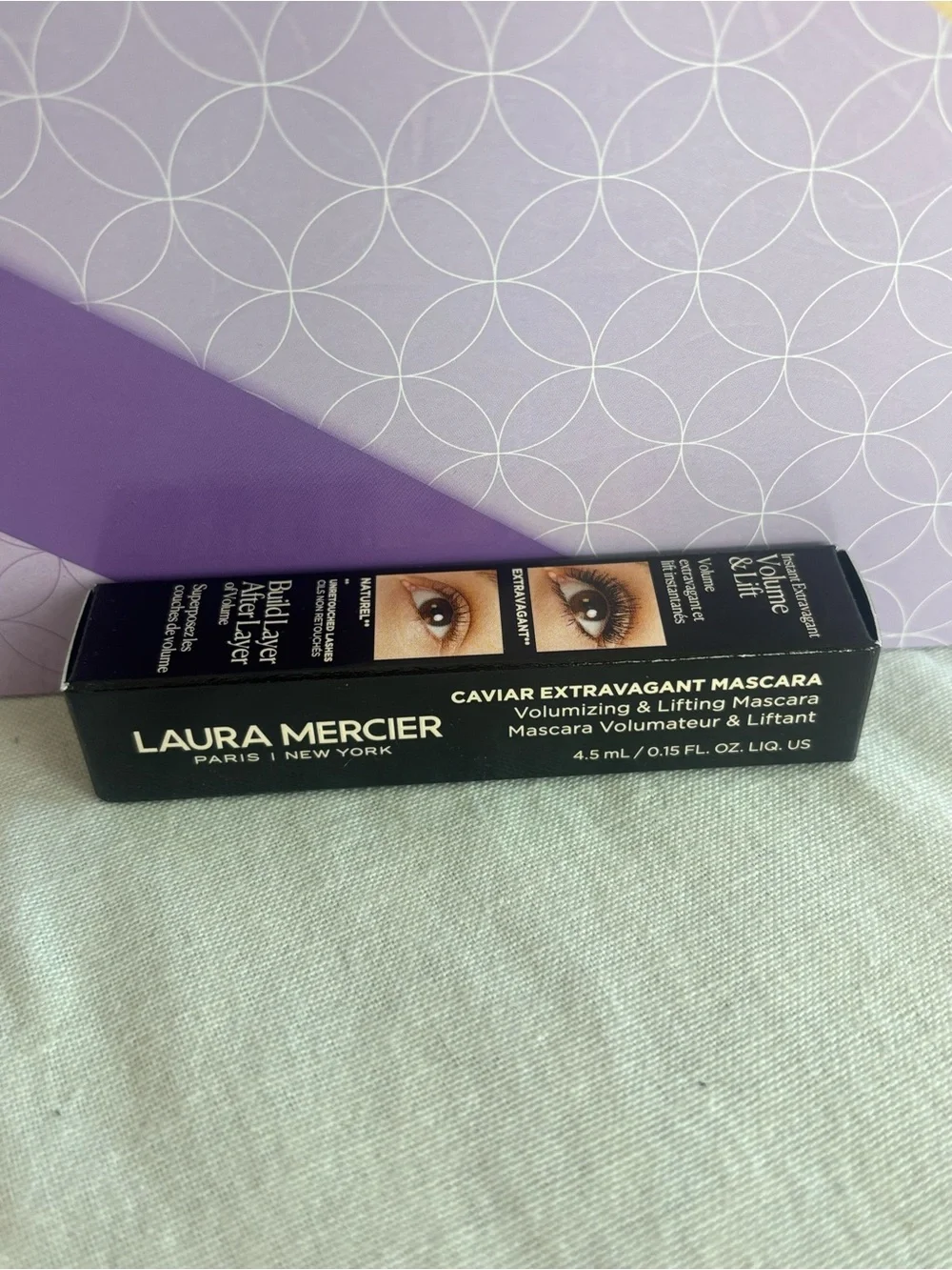 Laura Mercier Caviar Extravagant Mascara Black 4.5ml Travel Size NIB
